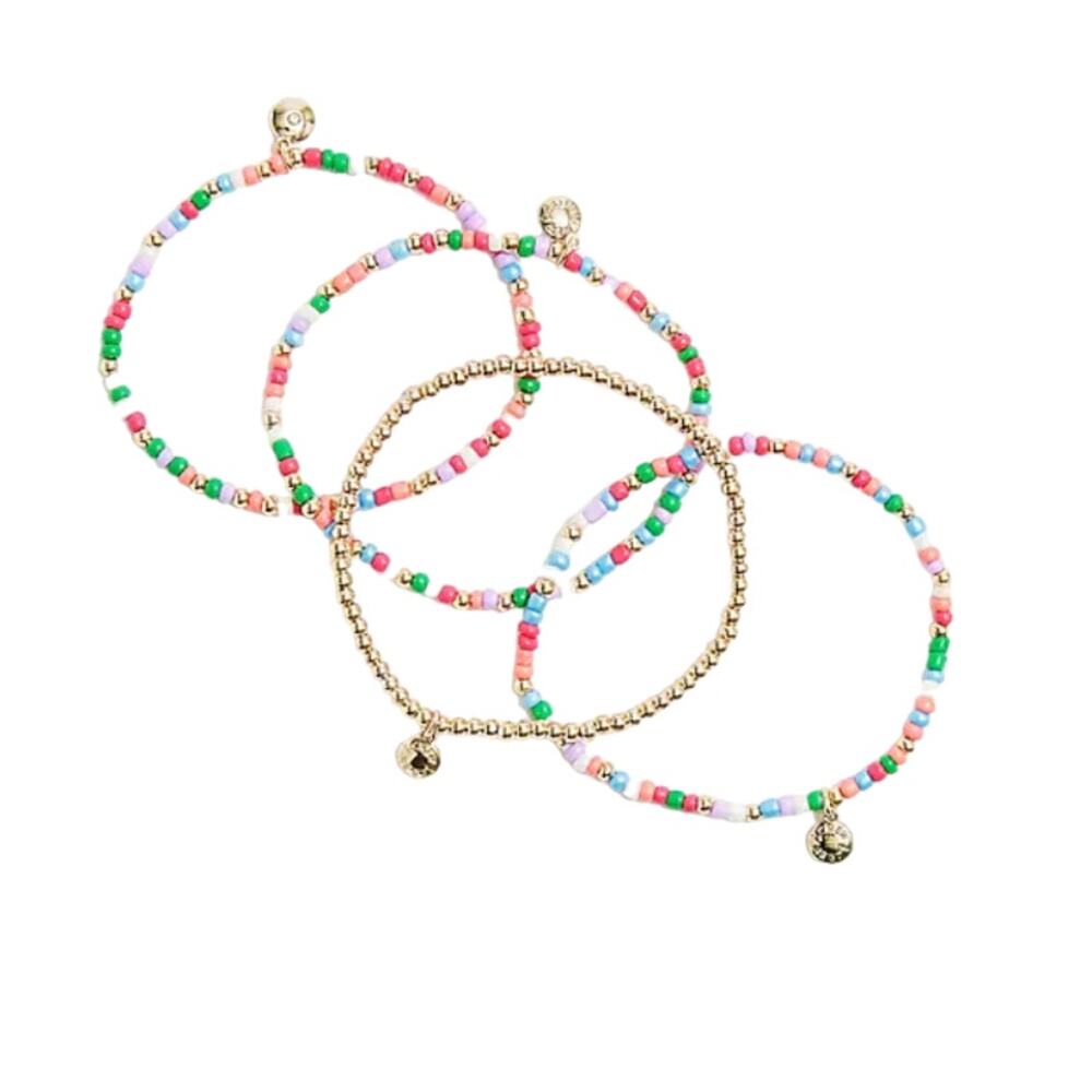 NWT J. Crew Colorful Beaded Stretch Bracelets Set